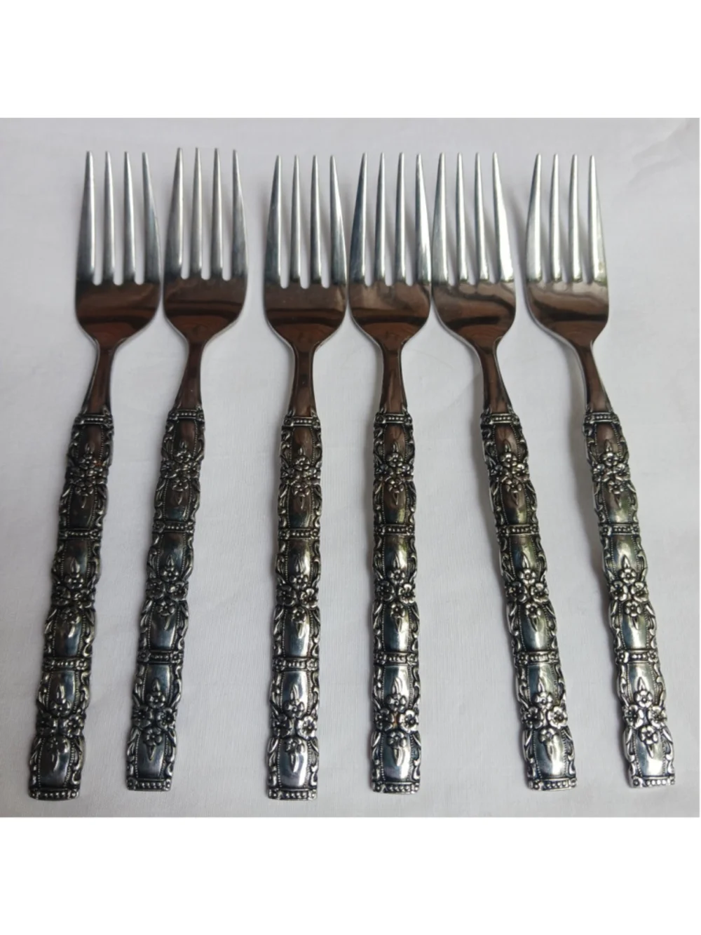 HTF Oneida Northland HOUSTON 6 Salad Forks Stainless Japan Glossy Flatware